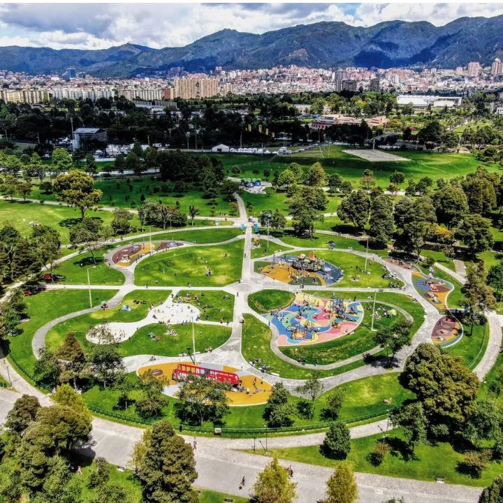 Vista aérea parque simón bolívar 